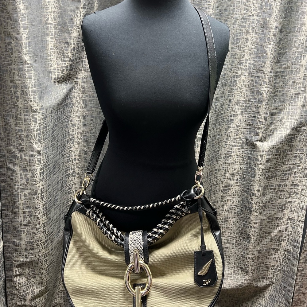 Diane Von Furstenbeeg Black and Tan Women's Bag